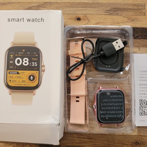 Pink 2024 Smart Watch  Waterproof Smartwatch Bluetooth iPhone /Android - Picture 1 of 15